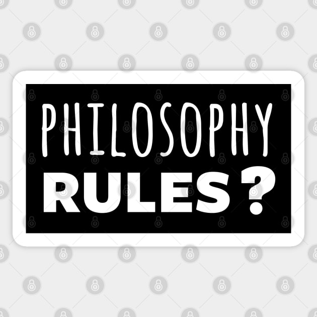 Philosophy rules? Sticker by Multitasking